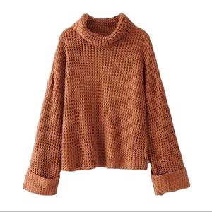NWT Goodnight Macaroon cropped turtleneck sweater